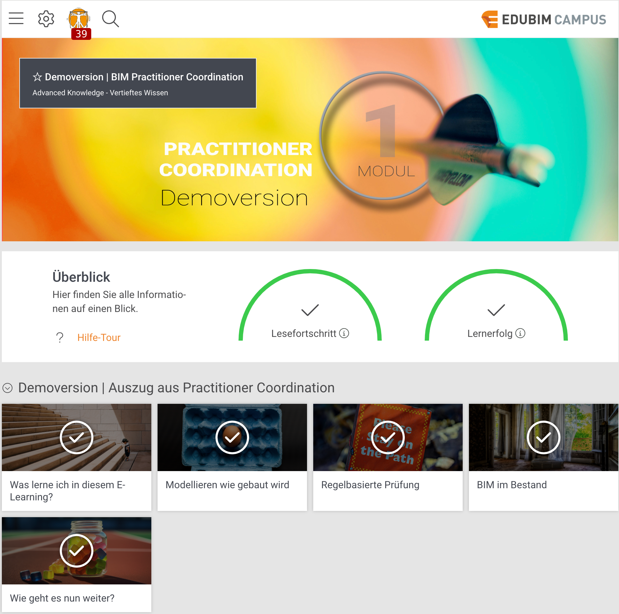 ☆ Demoversion | BIM Practitioner Coordination E-Learning (kostenlos)