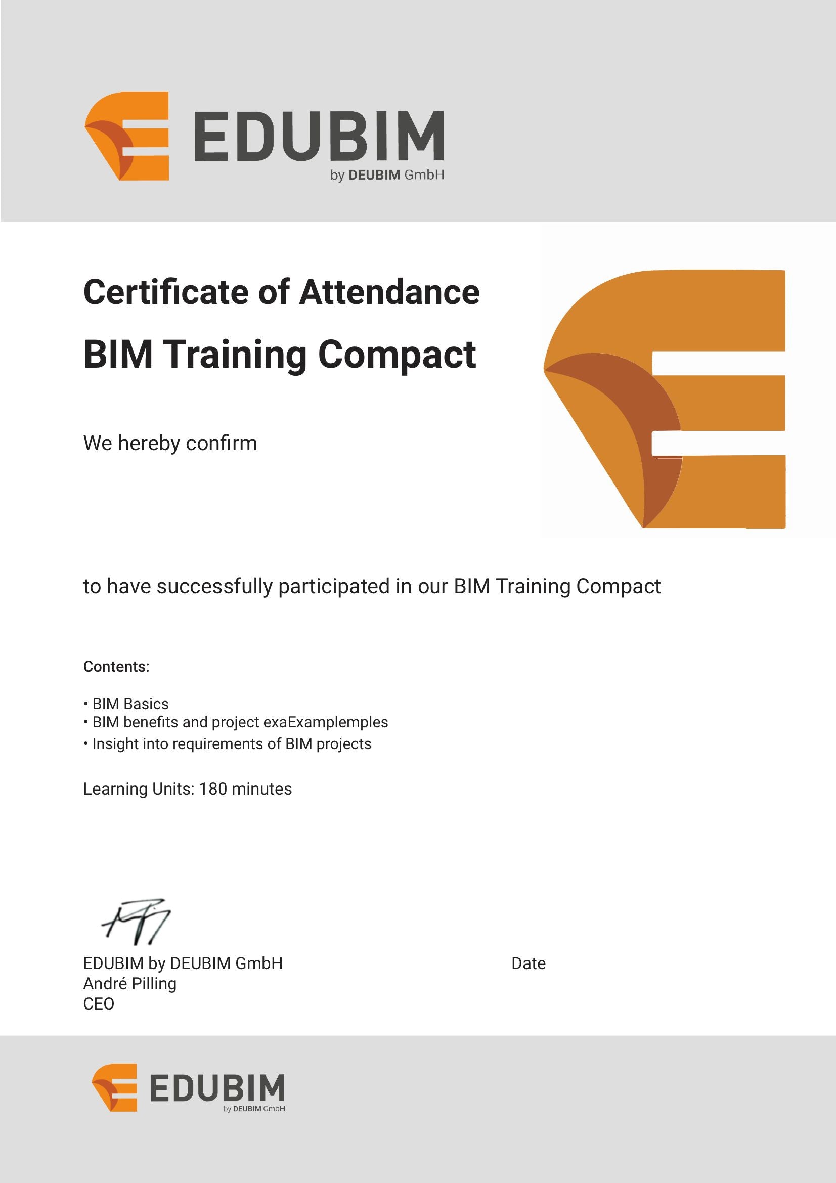 ☆ BIM Compact E-Learning | English Version
